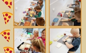 Przygotowywanie pizzy przez klasę 2b.
