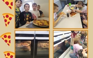 Przygotowywanie pizzy przez klasę 3b.
