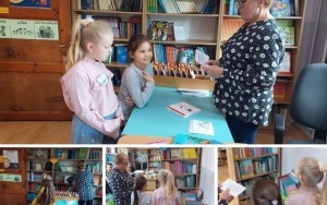 Klasa 1a -Poszukiwania zajączka w bibliotece 