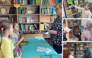 Klasa 1a -Poszukiwania zajączka w bibliotece 
