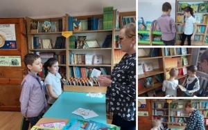 Klasa 1a -Poszukiwania zajączka w bibliotece 