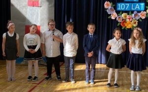 Uczniowie klasy Ia  - Akademia z okazji święta szkoły i patrona 