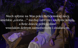 Natalia W. i Arek N. - uczniowie klasy III b w roli Maryi i Józefa